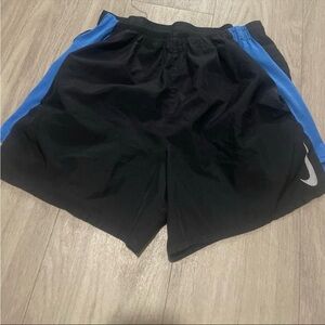 Nike Black and Blue Athletic Shorts